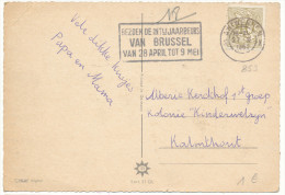 1962 Fantasiekaart Met PZ 853 Van Antwerpen Naar Kalmthout Reclamestempel Zie Scan(s) - Storia Postale