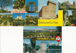 LOT 3 CPSM 84 CHATEAUNEUF DU PAPE BELLES MULTIVUES - Chateauneuf Du Pape