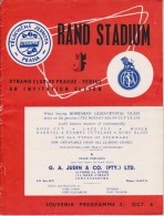 Official Football Programme DYNAMO PRAGUE - INVITATION ELEVEN Friendly In 1956 Cape Town South Africa Tour VERY RARE - Uniformes Recordatorios & Misc