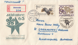 2916- JABLONEC JEWELLERY EXHIBITION, REGISTERED SPECIAL COVER, 1965, CZECHOSLOVAKIA - Storia Postale