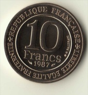 ** 10 FRANCS COMMEMORATIVE " CAPETIENS " 1987   FDC  ** - Gedenkmünzen