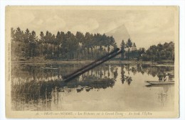 CPA - Bray Sur Somme - Les Pêcheurs Sur Le Grand Etang - Au Fond , L´Eglise - Bray Sur Somme