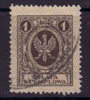 POLAND  1927 GENERAL DUTY  USED - Fiscali