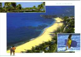 974 - ILE DE LA REUNION -  Océan Indien Ile Bourbon -  BOUCAN CANOT  Plage Surf - Saint Paul