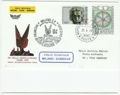 Volo Speciale 28.4.1979 Milano-Coira-Samedan - Cartas & Documentos