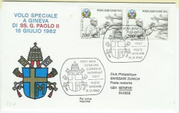 15.VI.1982  Volo Speciale A Gineva Di SS.G.PAOLO Ii - Storia Postale