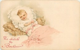 Naissance - CPA Illustrée - Faire Part De Naisssance - Dorée Sur Tranche - Carte En Très Bon état. - Nacimientos