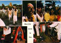 974 - ILE DE LA REUNION -  Océan Indien Ile Bourbon - RELIGION TEMPLE TAMOUL  CEREMONIE MARCHE SUR LE FEU - Autres & Non Classés