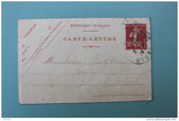 CARTE LETTRE ENVOYEE LE 8 AOUT 1914 - Letter Cards