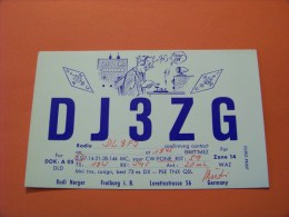 Germany    QSL   Karte   DJ3ZG     Radio          ( 14 ) - Radio