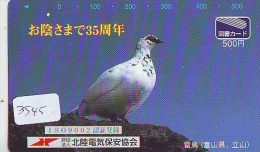Telecarte Japon OISEAU (3545)   Phonecard Japan * BIRD * TELEFONKARTE VOGEL - Gallinaceans & Pheasants