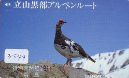 Telecarte Japon OISEAU (3549)   Phonecard Japan * BIRD * TELEFONKARTE VOGEL - Hühnervögel & Fasanen