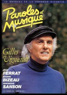 Revue PAROLES Et MUSIQUE N°54 1985 GILLES VIGNEAULT, FERRAT, BIZEAU, SANSON, MAURANNE - Musique