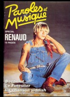 Revue PAROLES Et MUSIQUE N°58 1986 RENAUD, BACHELET, LE FORESTIER, LA CHANSON YIDDISH - Musique