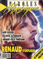 Revue PAROLES Et MUSIQUE N°6 1988 RENAUD, JOE COCKER, THIEFAINE, BLACK-MAMA BEA, FERRE, ROBERT PLANT, BRIAN FERRY - Musique