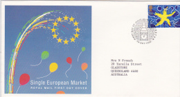 Great Britain 1992 Single European Market  FDC - 1991-2000 Dezimalausgaben