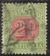 AUSTRALIA 1909 POSTAGE DUE TAXE TAX SEGNATASSE TASSE TAXES 2 D  USATO USED - Strafport