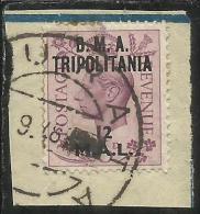 TRIPOLITANIA OCCUPAZIONE BRITANNICA 1948 BMA B.M.A. 12 M SU 6 P TIMBRATO USED - Tripolitaine