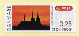 DENMARK / DANEMARK (2012) - NORDIA 2012 - ATM - Cathedral Of Roskilde / Roskilde Domkirke I Aftenlys - Timbres De Distributeurs [ATM]