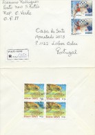 TIMBRES -STAMPS - LETTRE RECOMMANDÉ POUR PORTUGAL- CAP VERT / CAPE VERDE - J.O. ATHÉNES 2004 ET TORTUE (Carretta Caretta - Cape Verde