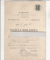 C1516 - PAGELLA SCOLASTICA SCUOLA - R.GINNASIO TORQUATO TASSO - ROMA - Classe 5^ 1933/1934 - Marca Da Bollo - Diplomi E Pagelle