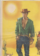 C1527 - CROMO TAGLIATA DA MANIFESTO CINEMA WESTERN - ILLUSTRATORE RENATO CASARO Anni '60 - Otros & Sin Clasificación