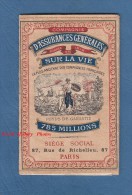 Calendrier Ancien Publicitaire De 1903 - SUPERBE - PARIS - Compagnie D´ Assurances Générales Sur La VIE - Illustrations - Grossformat : 1901-20