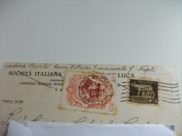 STORIA POSTALE FRANCOBOLLO COMMEMORATIVO REGNO Società Italiana Ferramenta De Luca Napoli - Otros & Sin Clasificación