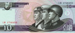 NORTH KOREA 10 WON BANKNOTE 2002 PICK NO.59 UNCIRCULATED UNC - Corée Du Nord