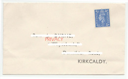 BUSTA NON SPEDITA CON FRANCOBOLLO GIORGIO VI POSTAGE REVENUE 2 1/2 KIRKCALDY SCOTLAND - Unused Stamps