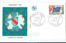 FRANCE FDC Conseil De L'Europe 1976 Yvert N° 49 - Lettres & Documents