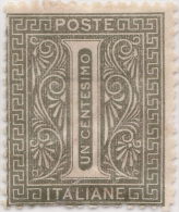 SI53D Italia Italy Regno 1863  1 C. - Cifra Con Ornamenti In Cornice Rettangolare Nuovo MLH - Ungebraucht