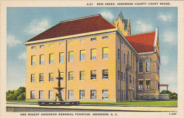 New Annex Anderson County Court House And Robert Anderson Memorial Fountain Anderson South Carolina - Anderson