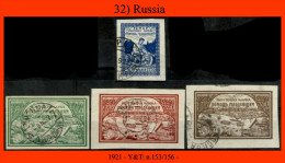 Russia-0032 - 1921 - Y&T: N. 153/156 (o) - - Unused Stamps