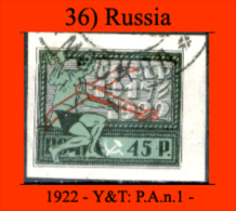 Russia-0036 - 1922 - Y&T: P.A. N. 1 (o) - - Used Stamps