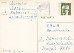 3248- PRESIDENT GUSTAV HEINEMANN, POSTCARD STATIONERY, 1974, GERMANY - Cartoline - Usati