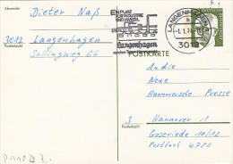3250- PRESIDENT GUSTAV HEINEMANN, POSTCARD STATIONERY, 1974, GERMANY - Postales Ilustrados - Usados