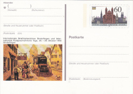 3272- POST CHASE, SPEYER, POSTCARD STATIONERY, 1990, GERMANY - Cartes Postales Illustrées - Oblitérées