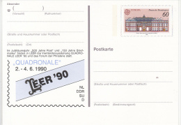 3273- PHILATELIC EXHIBITION, EUROPA CEPT, POSTCARD STATIONERY, 1990, GERMANY - Cartes Postales Illustrées - Oblitérées