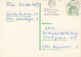 3288- CASTLES, ARCHITECTURE, POSTCARD STATIONERY, 1981, GERMANY - Cartes Postales - Oblitérées