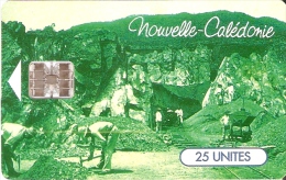TARJETA DE NUEVA CALEDONIA DE 25 UNITES DE TRABAJO EN LA MINA TIRADA 50000 - Nuova Caledonia