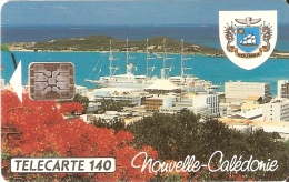 TARJETA DE NUEVA CALEDONIA DE 140 UNITES DE EL PUERTO TIRADA 12500 DEL 05/94 - Nieuw-Caledonië