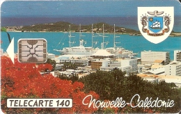 TARJETA DE NUEVA CALEDONIA DE 140 UNITES DE EL PUERTO TIRADA 25000 DEL 11/93 - Nuova Caledonia