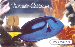 TARJETA DE NUEVA CALEDONIA DE 25 UNITES DE UN PEZ CHIP G-2 (FISH)  TIRADA 100000 DEL 11/95 - New Caledonia