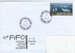 10671  10é FIFO - FILM OCEANIEN - MAHIINA - TAHITI - 2013 - Storia Postale