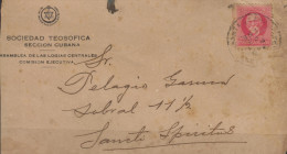 G)1914 CARIBE, MAXIMO GOMEZ, MASONIC-THEOSOPHICAL SOCIETY, CENTRAL ASSEMBLY OF LODGES CIRCULATED COVER, INTERNAL USAGE, - Briefe U. Dokumente