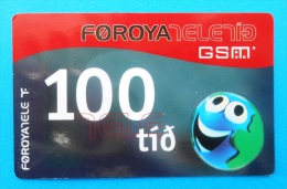 FOROYATELE - 100  ( Faroe Islands Prepaid Card ) GSM Remote Prepayee Carte - Isole Faroe