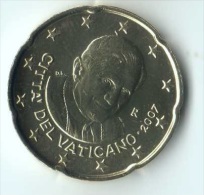 ** 20 CENT 2007 VATICAN PIECE NEUVE ** - Vaticano (Ciudad Del)