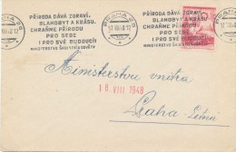 I7504 - Czechoslovakia (1948) Praha 25 (1ch): Nature Gives Health, Wellbeing And Beauty; Protect Nature ... - Groenten