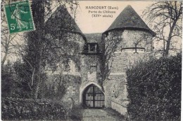 Cpa HARCOURT Porte Du Chateau - Harcourt